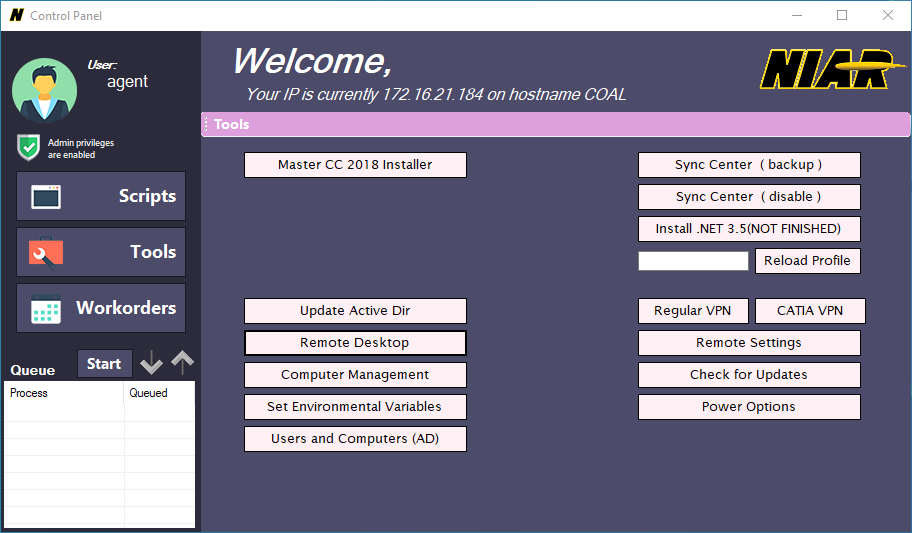 Control Panel Scripts